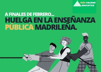 Sindicatos anuncian huelga en la educación pública madrileña a finales de febrero