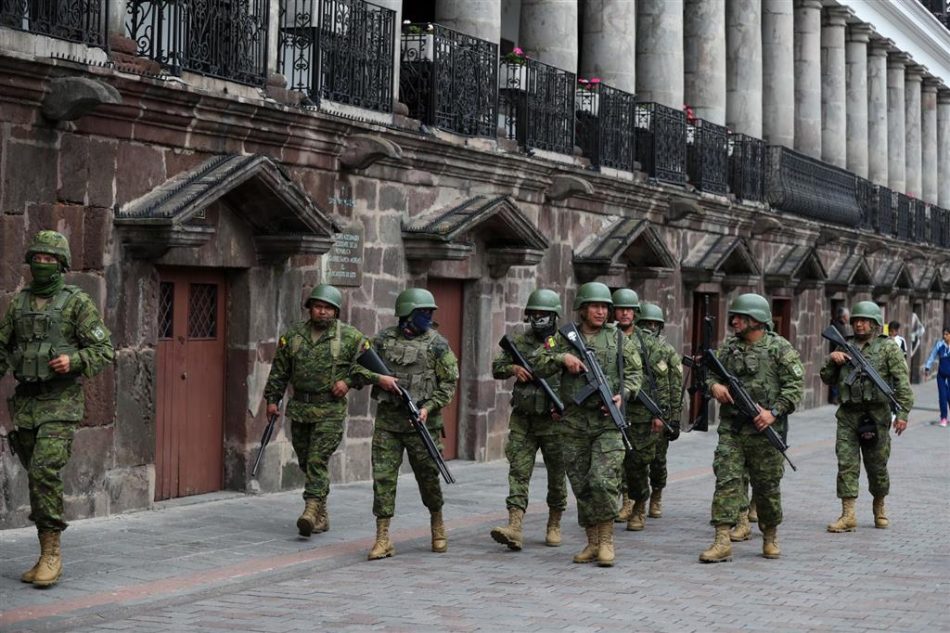 Organizaciones sociales alertan por la militarización en Ecuador