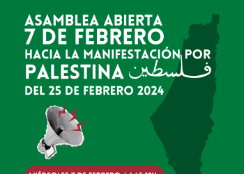 Convocada segunda movilización estatal por Palestina: «Paremos el genocidio. Fin del comercio de armas y a las relaciones con Israel». 25 de febrero