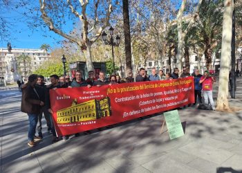 La Plataforma de Trabajador@s en lucha del Ayuntamiento de Sevilla OAEP denuncia la situación del servicio de limpieza, porterías y mantenimiento edificios municipales