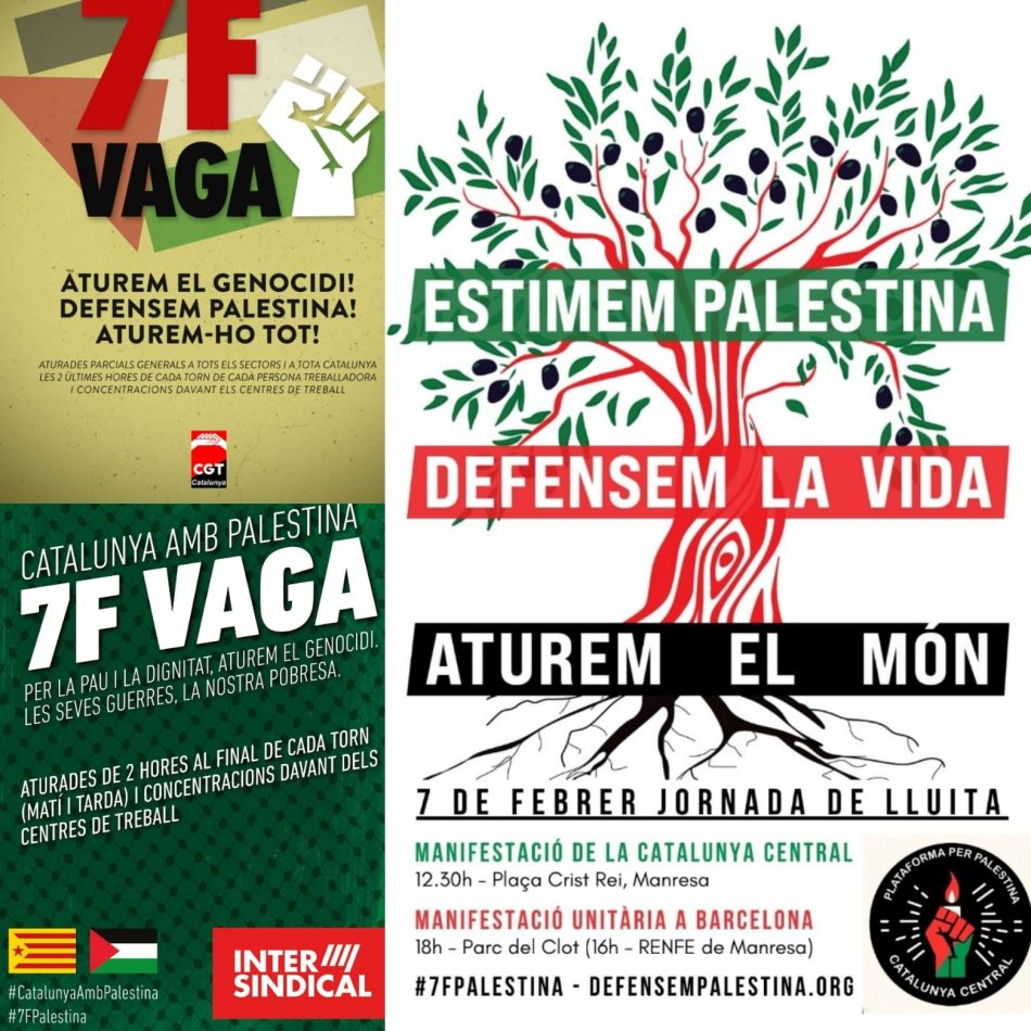 Estimem Palestina, defensem la vida: el 7 de febrer aturem el món