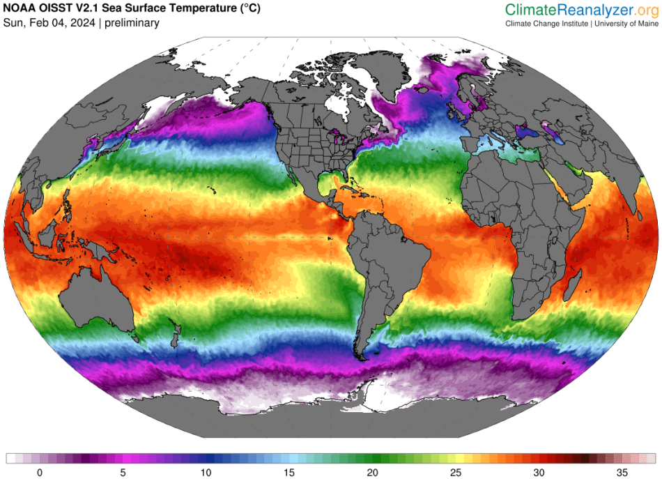 La temperatura oceánica del planeta marca un nuevo récord histórico en febrero