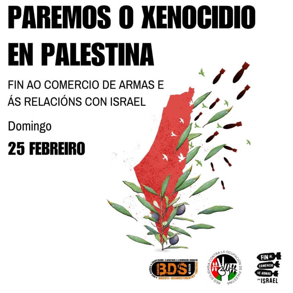 25-F: Concentracións contra o Xenocidio en Palestina