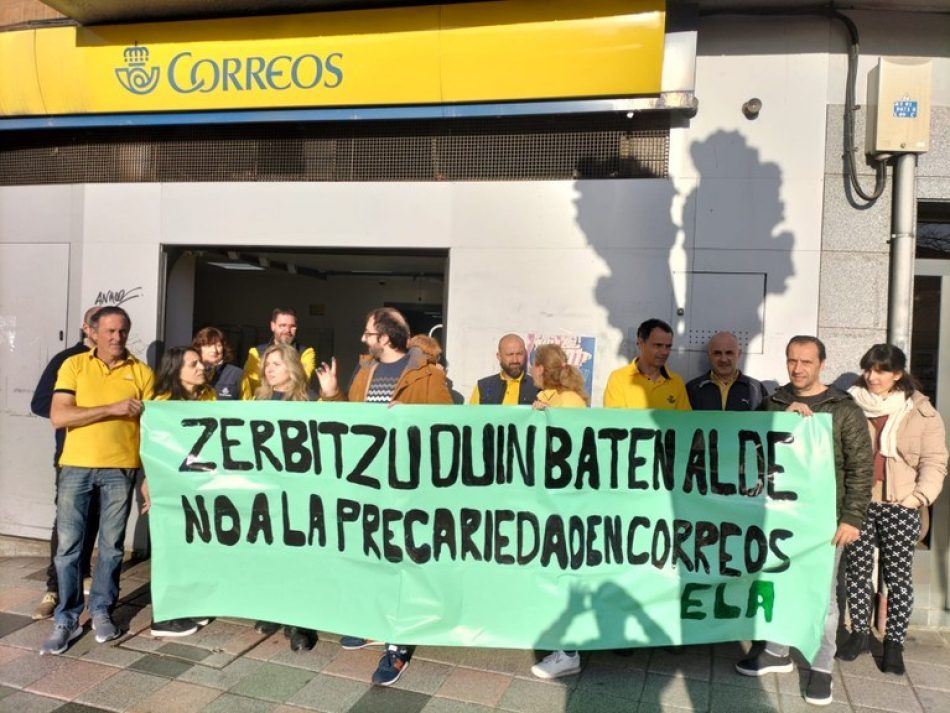 Anuncian paros parciales desde esta semana en el servicio de Correos en Bizkaia