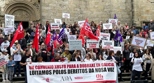 Actores e actrices de dobraxe en Galiza mobilízanse por un convenio digo