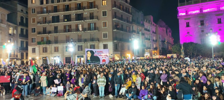 CGT en el País Valencià marcha junto a los colectivos sociales de base en un 8M transfeminista, anticapitalista y anticolonial