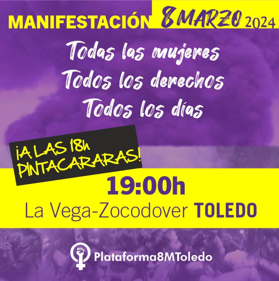 Plataforma 8M Toledo: «8 de marzo: todas a una»