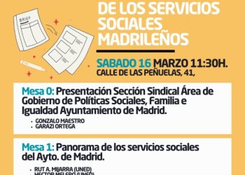 Acto en la Fundación Anselmo Lorenzo: «Balance crítico de los servicios sociales madrileños»