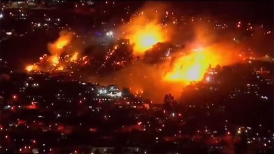 Activan alerta roja en ciudad chilena de Valparaíso por incendios