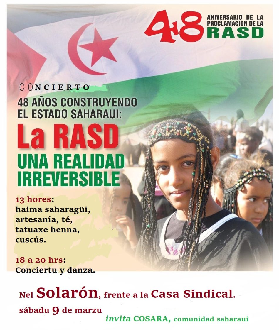 Concierto por el 48 aniversario de la República Árabe Saharaui Democrática (RASD) en Xixón