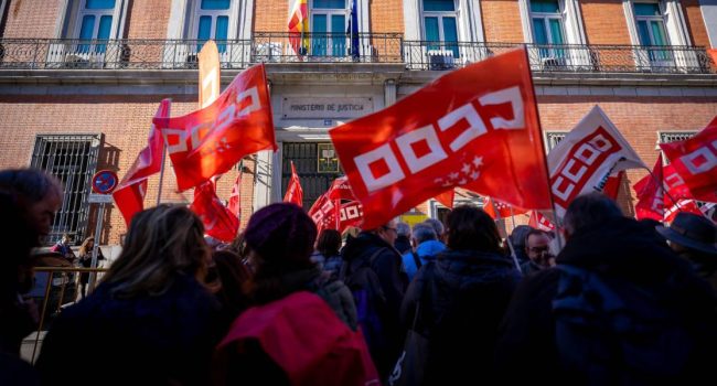 CCOO retoma las movilizaciones en Justicia con dos concentraciones en Madrid los días 20 y 21 de marzo
