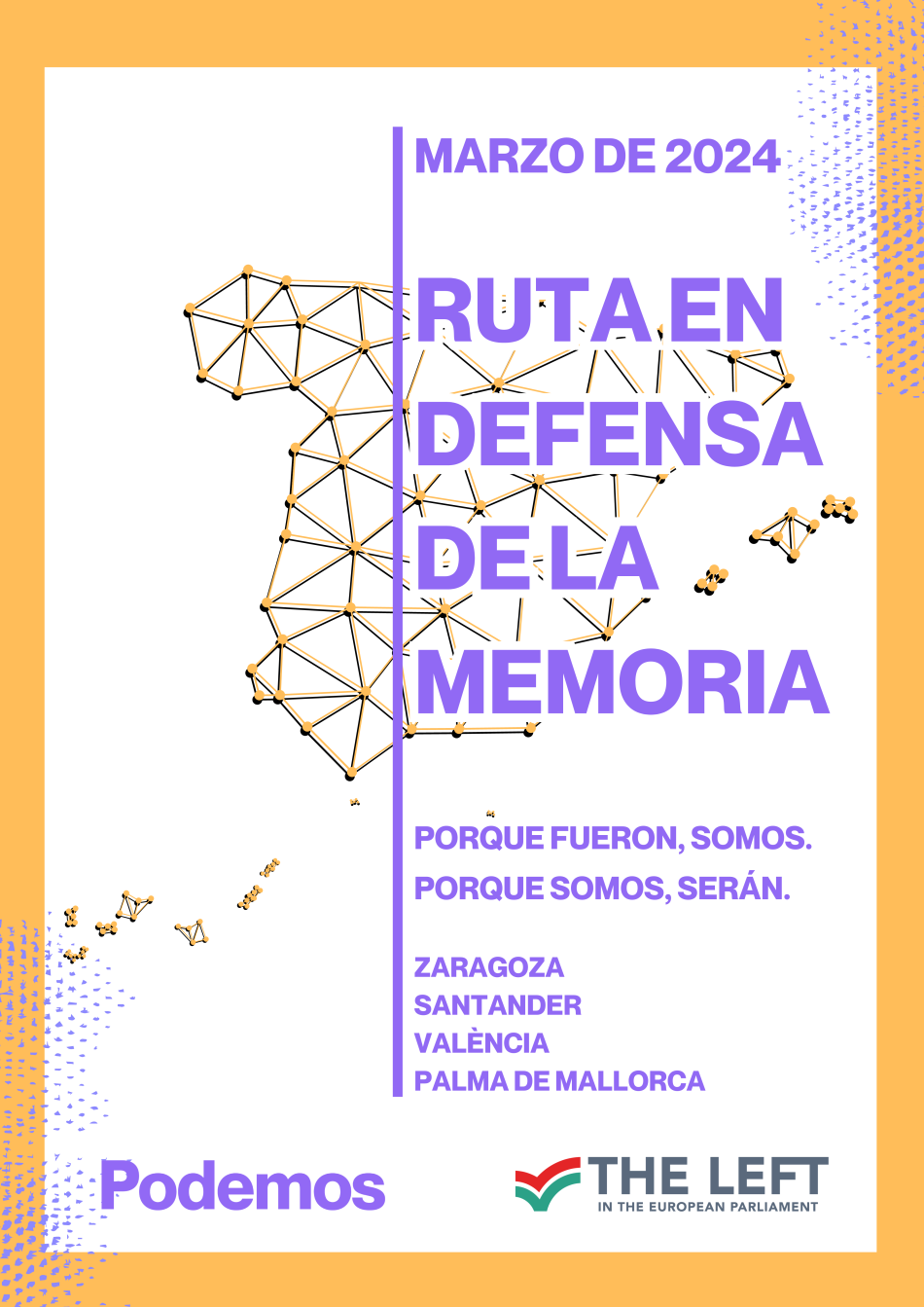 Podemos y asociaciones memorialistas organizan una Ruta en defensa de la memoria democrática ante los ataques de los gobiernos de PP y Vox