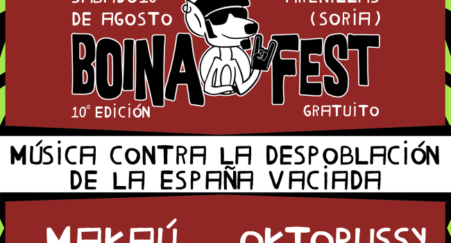 Oktopussy, Makaú, La Cosecha y L´Asia representarán a la España vaciada en el 10º Boina Fest contra la despoblación