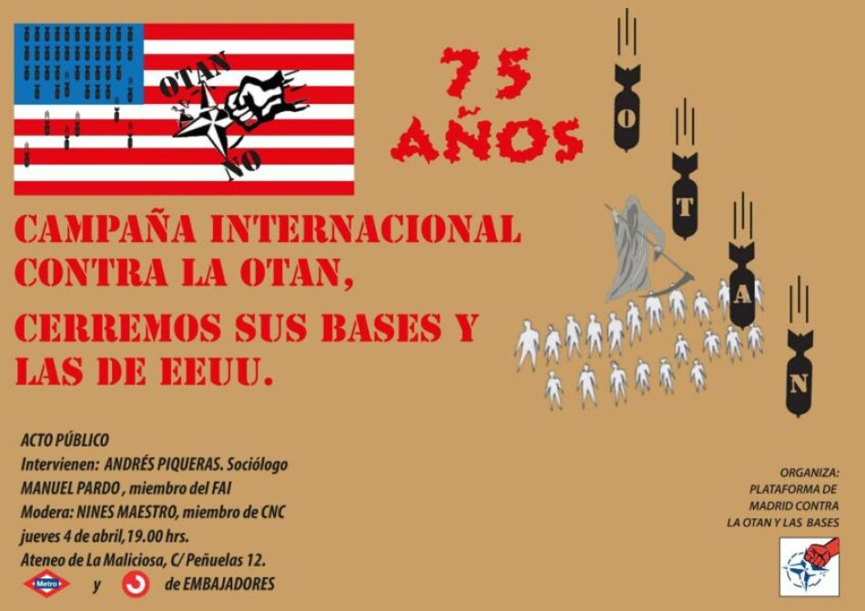 Acto en Madrid y Campaña Internacional contra los 75 años de la OTAN