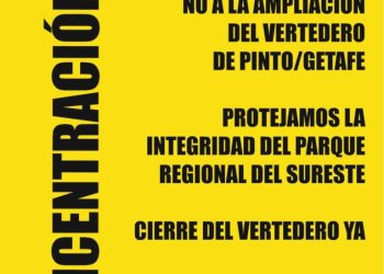 Concentración contra la legalización de la ampliación del macro vertedero de Pinto mediante la Ley de Economía Circular