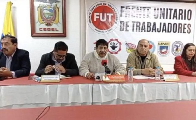 Los sindicatos preparan grandes movilizaciones el 1 de mayo en Ecuador contra Noboa