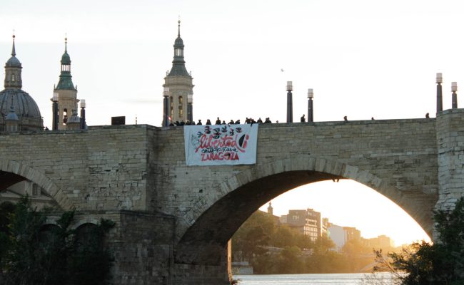 Convocan movilización en Teruel este jueves 18 de abril para pedir la libertad de los seis antifascistas de Zaragoza
