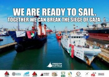 La Flotilla de la Libertad se dispone a zarpar con ayuda para Gaza