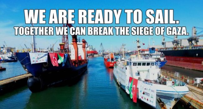 La Flotilla de la Libertad se dispone a zarpar con ayuda para Gaza
