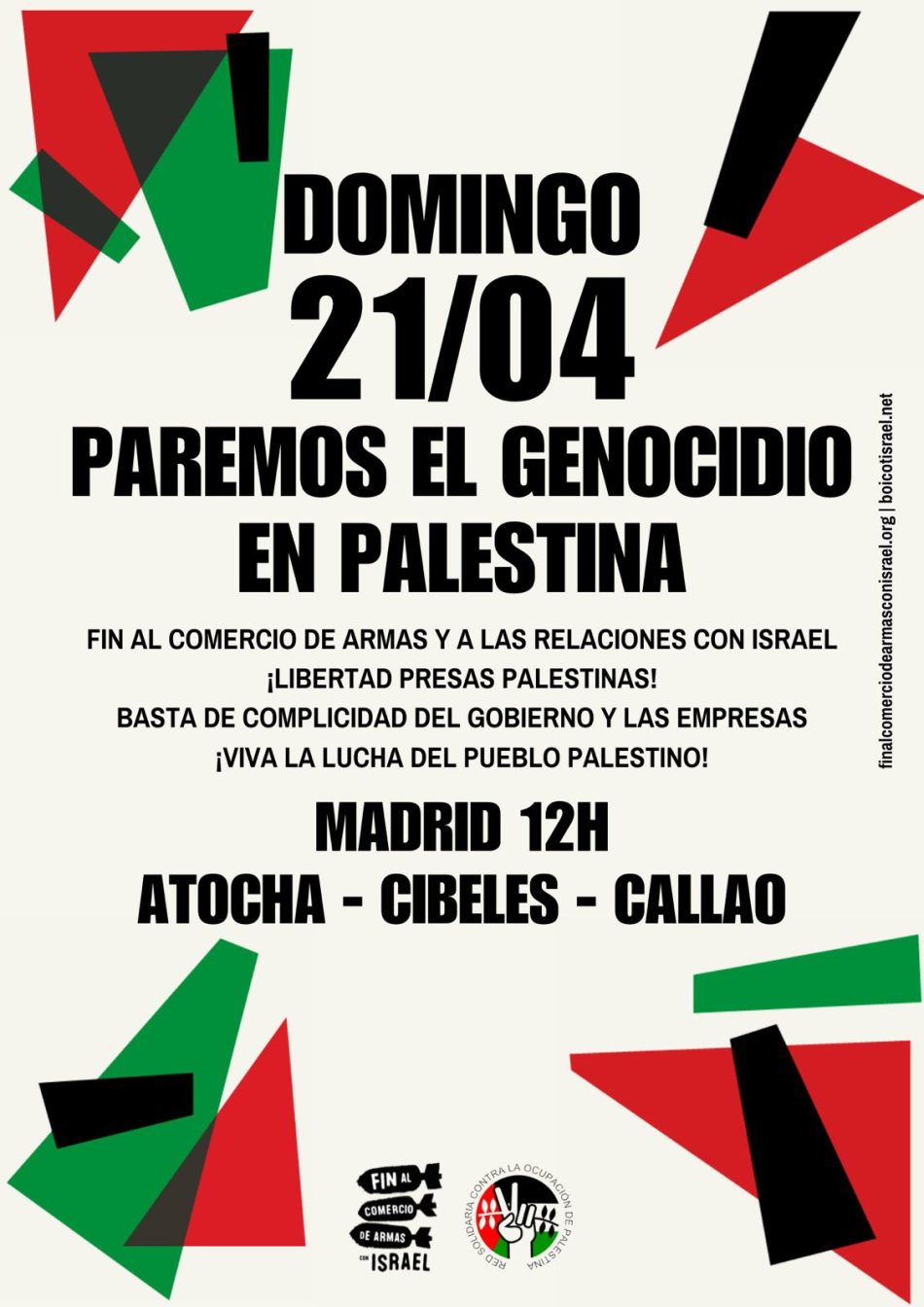 Movilizaciones el 20-21 de abril: «Tensión en Oriente Medio: Un señuelo para ocultar un genocidio. Tomemos las calles para detener el genocidio contra el pueblo palestino»