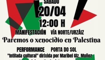 BDS GZ Vigo: «En relación coa convocatoria de manifestación cidadá por Palestina do día 24 de abril»