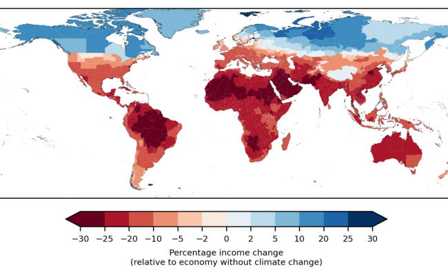 La renta media mundial se reducirá un 19 % por el cambio climático en 2050, según un estudio publicado en Nature