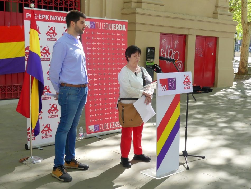 El Partido Comunista de Navarra apuesta por una República que posibilite un sistema económico al servicio de la mayoría social, frente a la actual monarquía de las oligarquías