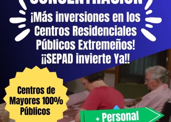 UED apoya la concentración convocada en contra de las carencias de los centros residenciales públicos del SEPAD
