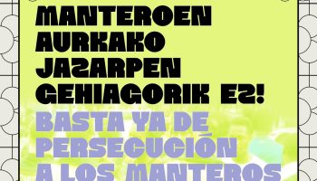 Más de 50 organizaciones convocan una concentración en Bilbao para denunciar el racismo y la violencia policial contra los manteros