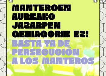 Más de 50 organizaciones convocan una concentración en Bilbao para denunciar el racismo y la violencia policial contra los manteros