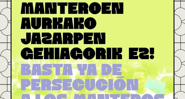 Más de 50 organizaciones convocan una concentración en Bilbao para denunciar el racismo y la violencia policial contra los manteros
