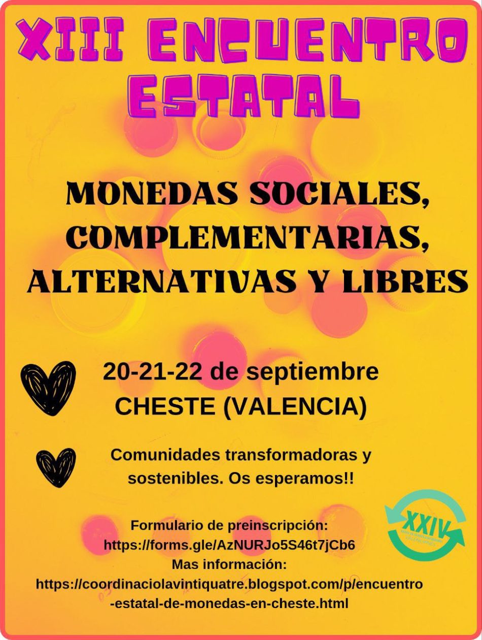 XIII Encuentro estatal de monedas sociales, complementarias, alternativas y libres