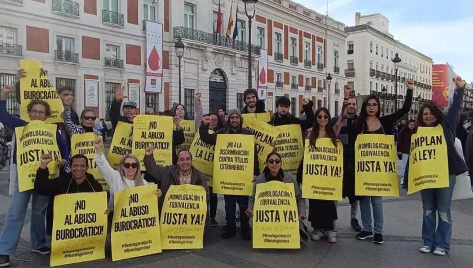 Convocan manifestaciones en Madrid para homologaciones y equivalencias justas: 25 y 26 de abril