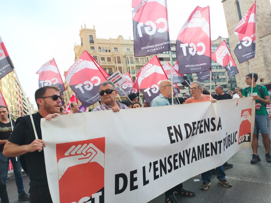 CGT valora positivamente la huelga educativa como inicio de la lucha