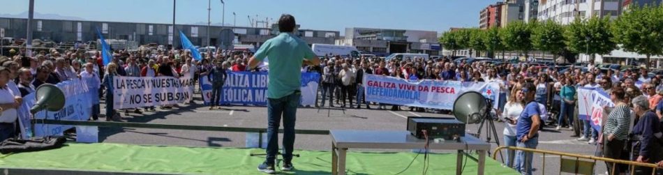 A pesca galega clama en Cangas contra os proxectos de instalación de eólica mariña