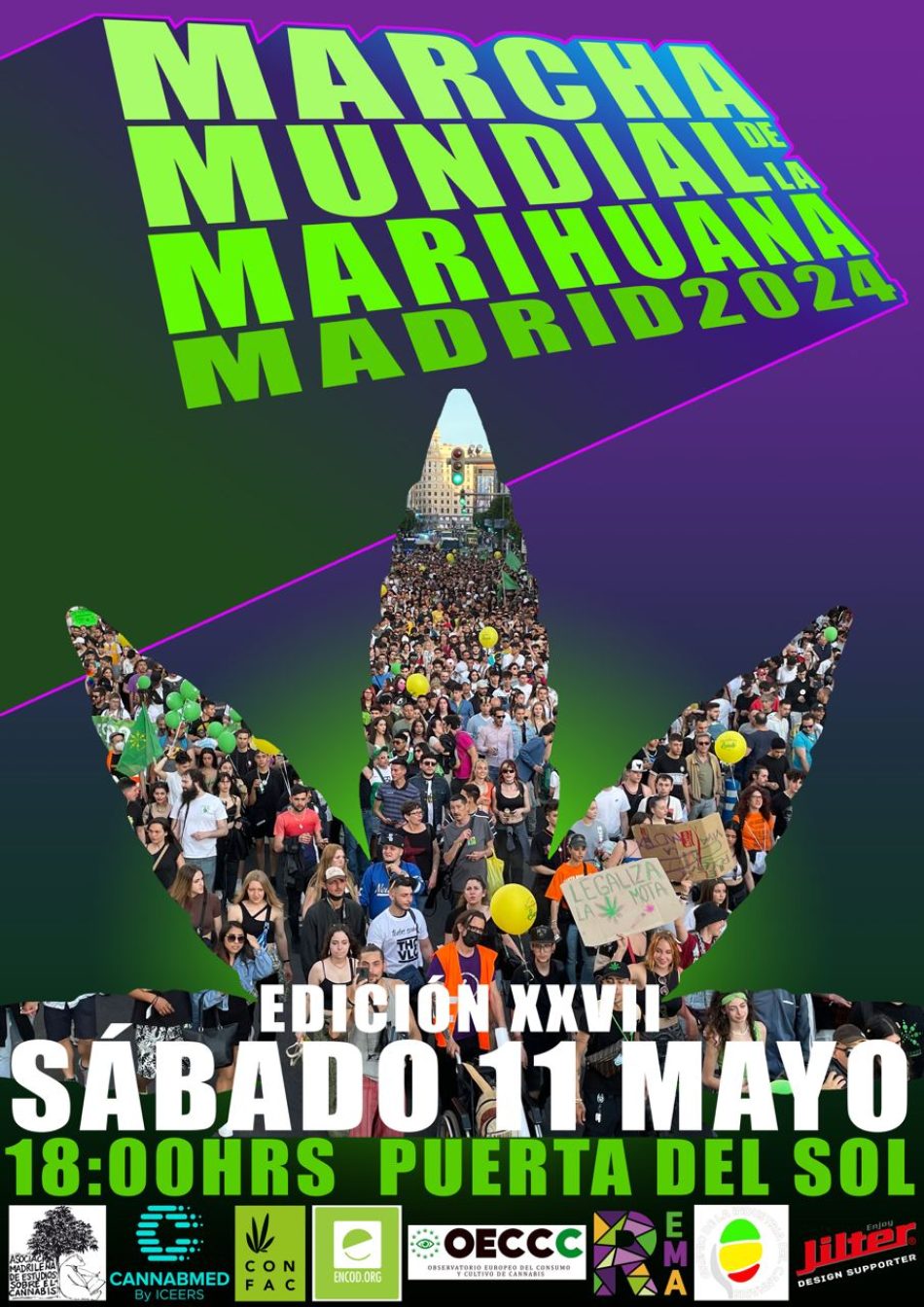 Marcha Mundial de la Marihuana 2024, el 11 de mayo en Madrid