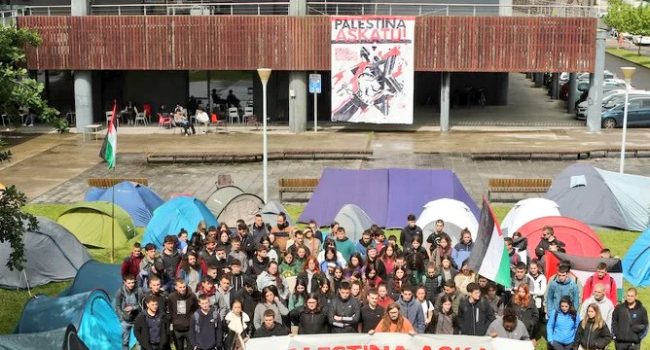 Estudiantes y trabajadores/as del País Vasco convocan manifestación en Bilbao «por una Universidad libre de Apartheid y Genocidio»