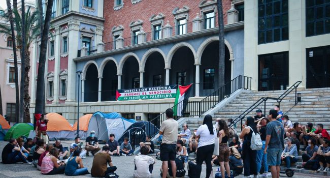 La Acampada Por Palestina de la Universidad de Murcia hace una llamamiento a la unión social para lograr la rotura de relaciones de España con Israel