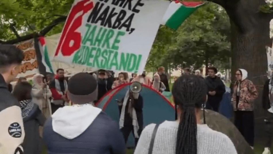 Estudiantes expresan respaldo a Gaza en universidad de Alemania