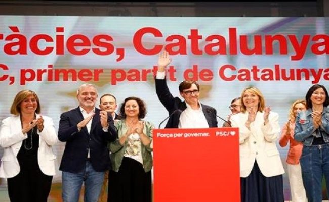 El PSOE gana las elecciones en Catalunya y podría gobernar con apoyo de ERC y Comuns-Sumar