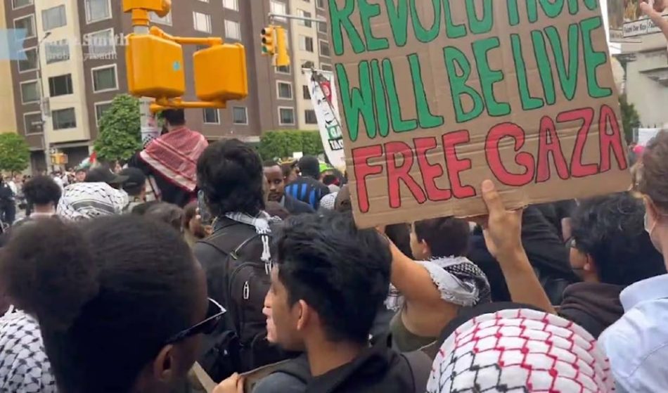 Violencia policial contra manifestación de apoyo a Gaza en Nueva York