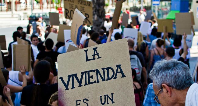 El movimiento de la vivienda de Cataluña convoca una movilización el 28 de febrero