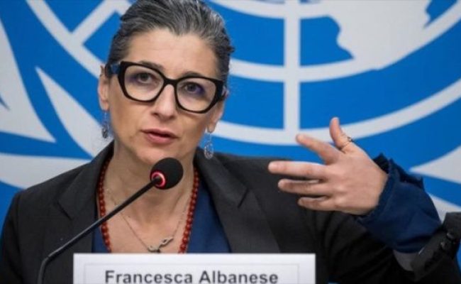 Relatora de la ONU pide sanciones para Israel por actos genocidas