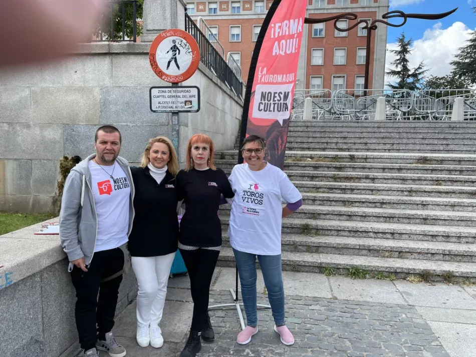 La Plataforma La Tortura No Es Cultura (LTNEC) inicia una campaña de recogida de firmas para derogar la ley de Patrimonio Cultural de la tauromaquia