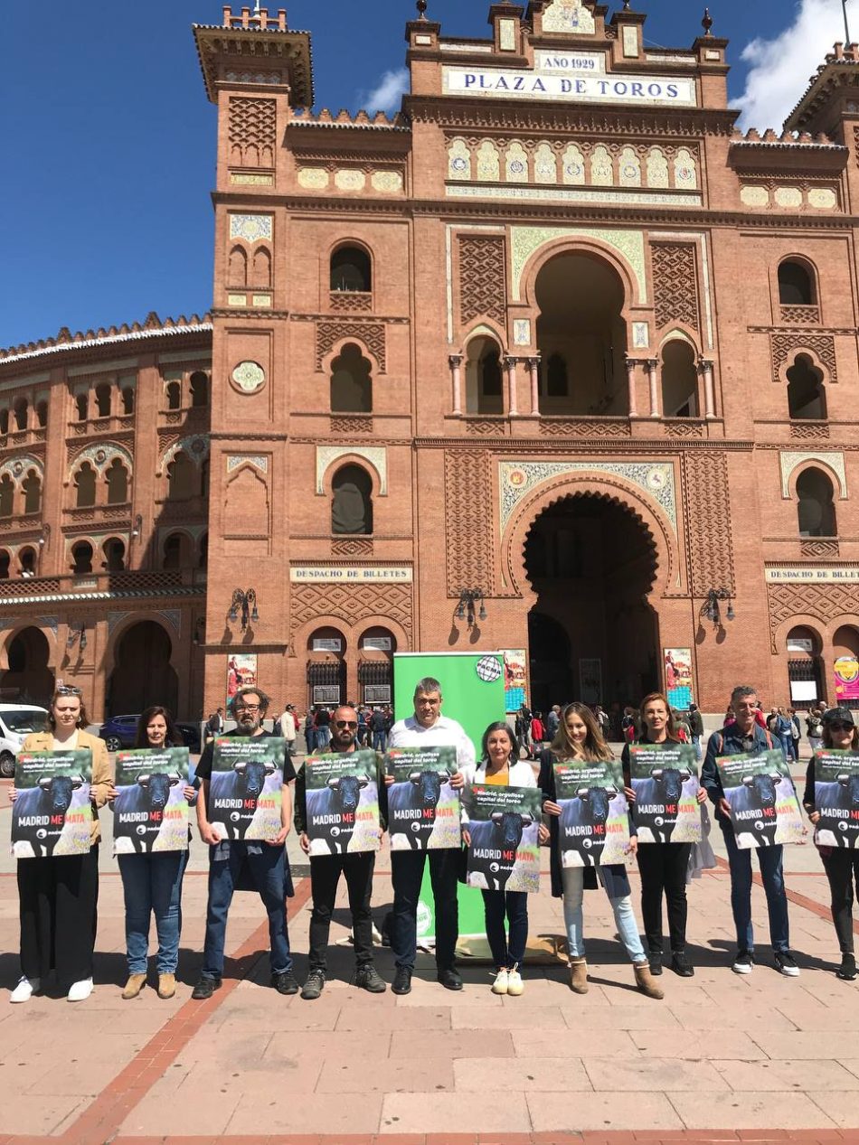 PACMA presenta «Madrid me mata»: su «contracartel» contra la feria taurina de San Isidro