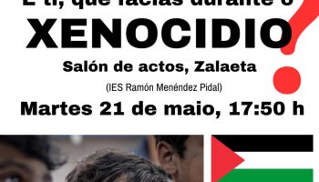 Palestina en Zalaeta. Palestra de Sahar Shatat sobre o Xenocidio