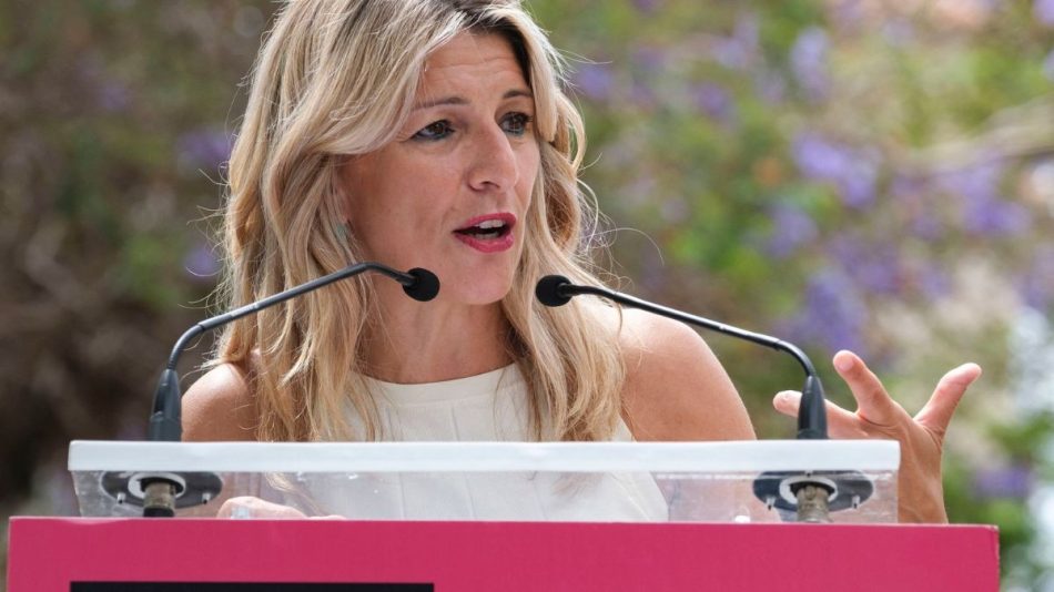 Yolanda Díaz acusa al PSOE de «falta de lealtad» y exige un debate en el Congreso sobre el envío de armas a Ucrania