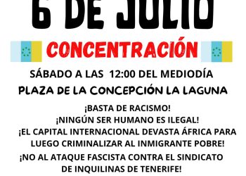 Concentración en la Plaza de La Concepción de La Laguna de Tenerife: «Que no nos arrastren a la guerra»