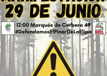 Manifestación para evitar que el Pinar de La Elipa se transforme en un “parque duro” más