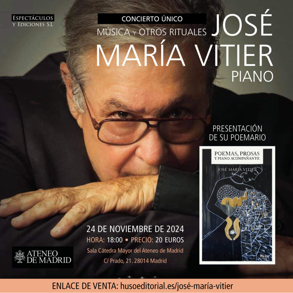 El pianista José María Vitier presentará en Madrid el concierto “Música y otros rituales»